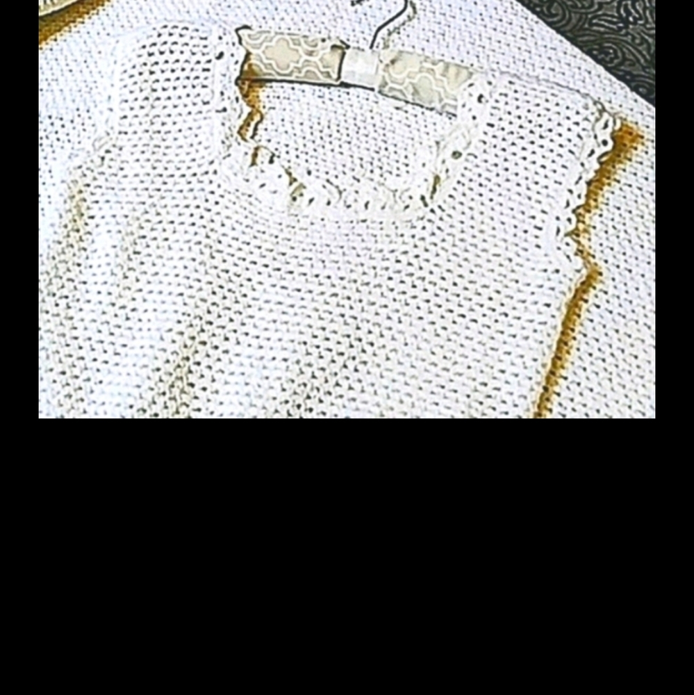 Handmade A-Line Prairie Wedding Gown Crochet Eyelet Lacey Fitted Bodice - Picture 5 of 12